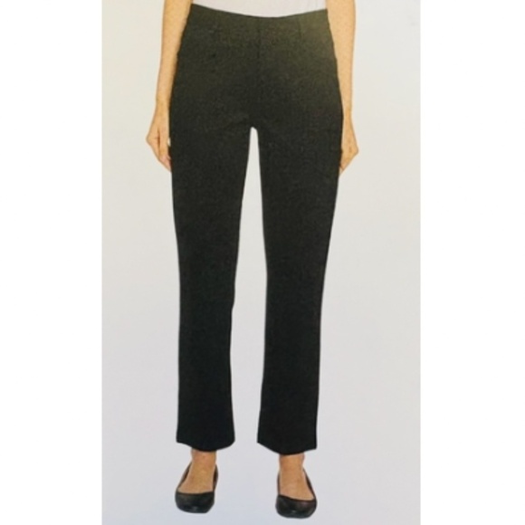 DKNY Jeans: Black Stretch Pants, Zip/Button Front Closure, Large, NWT - Picture 1 of 15